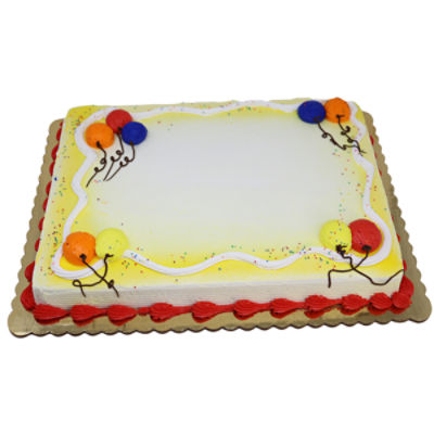 1/2 sheet cake - Primary Baloon Design