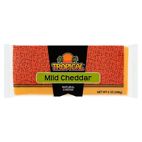 Tropical Mild Cheddar Natural Cheese, 8 oz