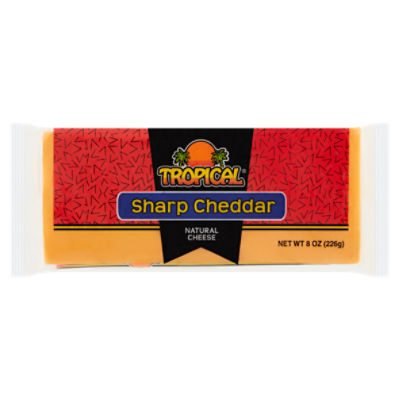 Tropical Sharp Cheddar Natural Cheese, 8 oz