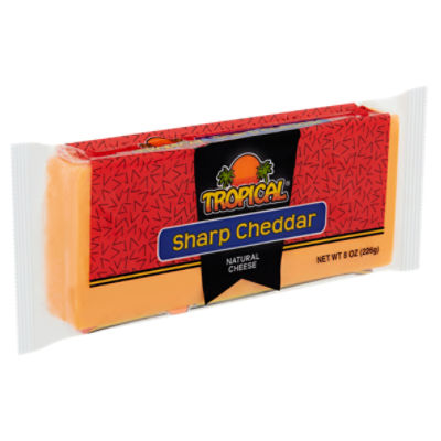 Tropical Sharp Cheddar Natural Cheese, 8 oz