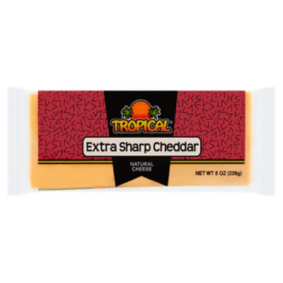Tropical Extra Sharp Cheddar Natural Cheese, 8 oz