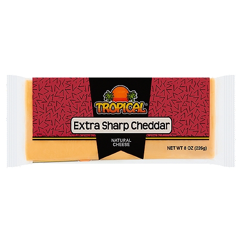 Tropical Extra Sharp Cheddar Natural Cheese, 8 oz