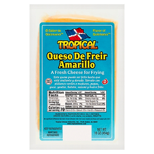 Tropical Yellow Fresh Cheese for Frying, 16 oz