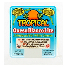 Tropical Queso Blanco Lite Reduced Fat White , Cheese, 10 Ounce