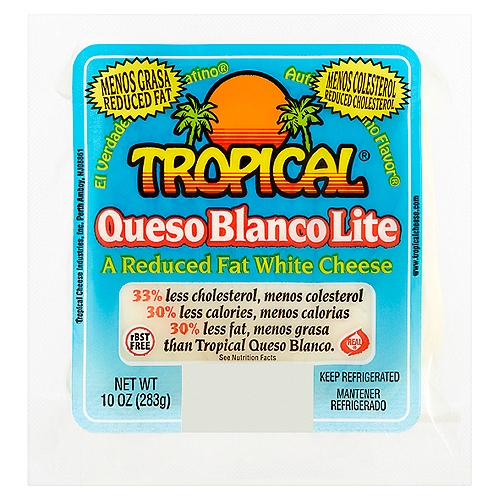 Tropical Queso Blanco Lite Reduced Fat White Cheese, 10 oz