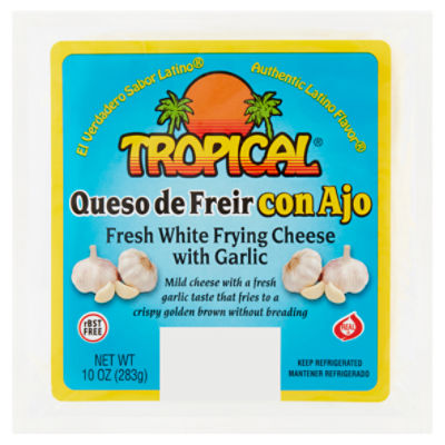 Tropical Fresh White Frying Cheese with Garlic, 10 oz