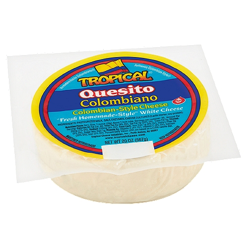 Tropical Colombian-Style Cheese, 20 oz
"Fresh Homemade-Style" White Cheese

Authentic Colombian Style®