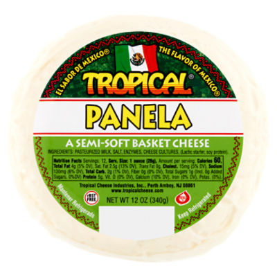 Tropical Panela a Semi-Soft Basket Cheese, 12 oz