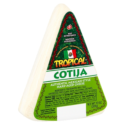 Tropical Cotija Authentic Mexican-Style Hard Aged Cheese, 10 oz
The Flavor of Mexico®