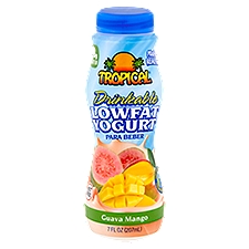 Tropical Drinkable Lowfat Yogurt, Guava Mango, 7 Fluid ounce