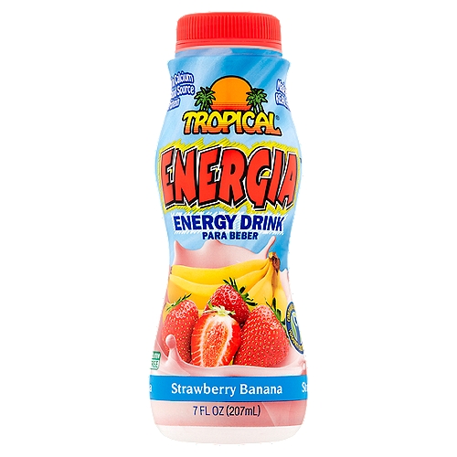 Tropical Energia Strawberry Banana Energy Drink, 7 fl oz
Sweet and mild in taste, this energy drink is made with real fruit, grade A milk, and natural ingredients that provide a burst of Energia!

Contains Active Yogurt Cultures: S. thermophilus & L. bulgaricus.