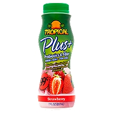 Tropical Plus+ Probiotics & Fiber Strawberry Drinkable Yogurt, 7 fl oz