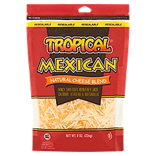 Tropical Mexican, Natural Cheese Blend, 8 Ounce
