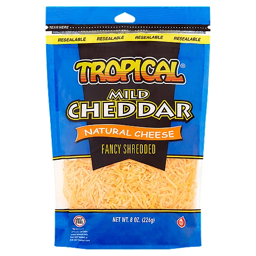 Tropical Fancy Shredded Mild Cheddar Natural Cheese, 8 oz