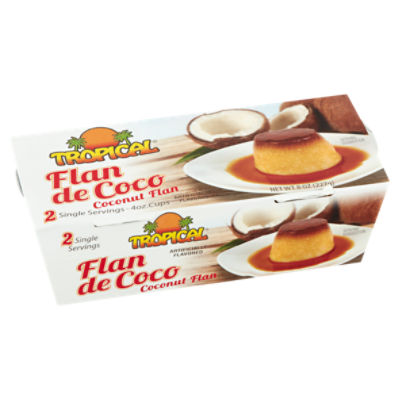 Tropical Coconut Flan, 4 oz, 2 count