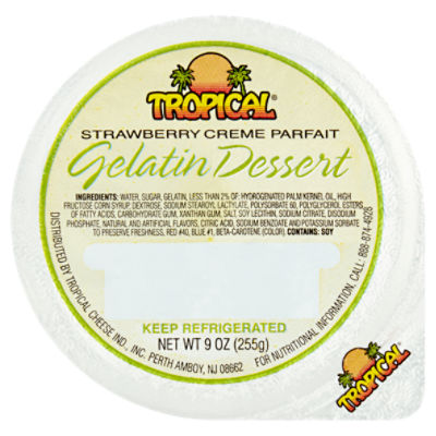 Tropical Strawberry Creme Parfait Gelatin Dessert, 9 oz ShopRite