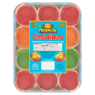 Tropical Assorted Gelatin Flavors, 3.5 oz, 12 count Price Rite