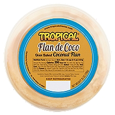 TROPICAL Oven Baked , Coconut Flan, 25 Ounce