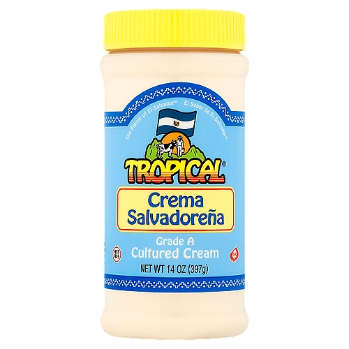 The Flavor of El Salvador®nnA traditional Salvadorian sour cream used as a topping for pupusas, tostadas and tamales. Also used in sauces, soups, salads and pasta dishes.nnNo significant difference has been shown between milk from cows treated and those not treated with rBST.