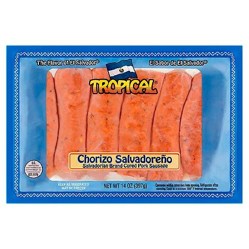 Tropical Salvadorian Brand Cured Pork Sausage, 5 count, 14 oz