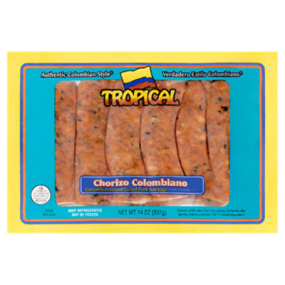 Tropical Chorizo Colombiano Cured Pork Sausage, 14 oz