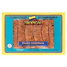 Tropical Chorizo Colombiano Cured, Pork Sausage, 14 Ounce