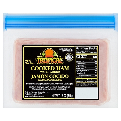 Tropical 96% Fat Free Cooked Ham, 12 oz