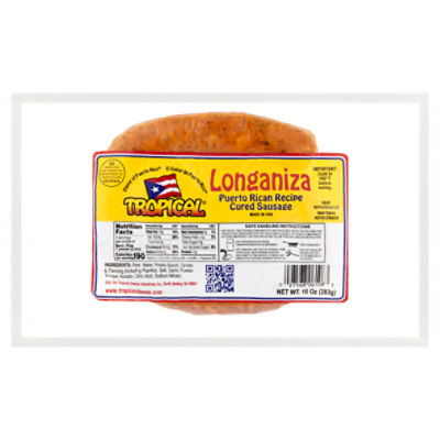 Tropical Puerto Rican Recipe Cured Sausage, 10 oz