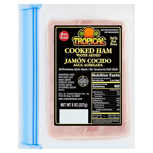 Tropical 96% Fat Free Cooked Ham, 8 oz