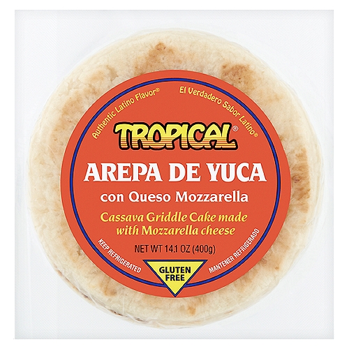 Tropical Arepa de Yuca, Cassava Griddle Cake, 14.1 oz
Authentic Latino Flavor®