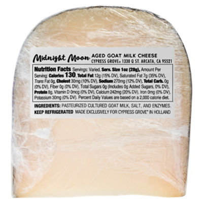 Midnight Moon Aged Goat Milk Cheese Wedge - Fairway