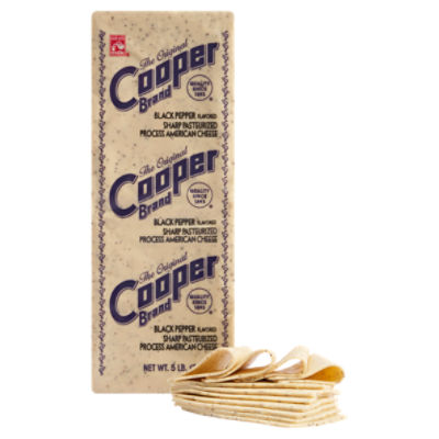 Cooper Sharp American Cheese with Black Pepper, 1 Pound
