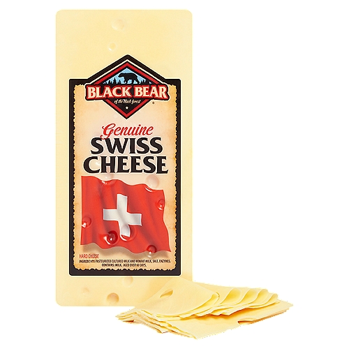 Freshly Sliced, Black Bear Imported Swiss Cheese