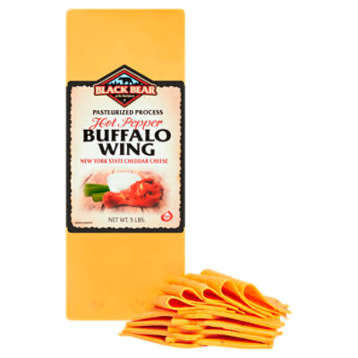 Black Bear Hot Pepper Buffalo Wing Cheddar Cheese, 1 Pound