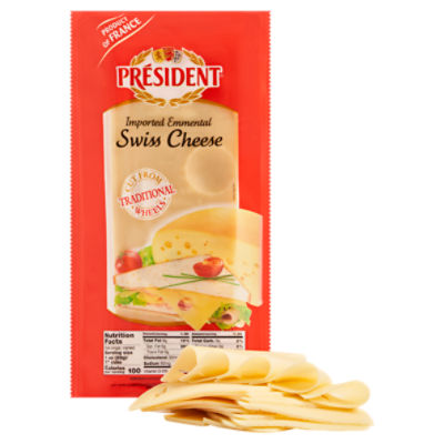 President Imported Emmental Swiss Cheese