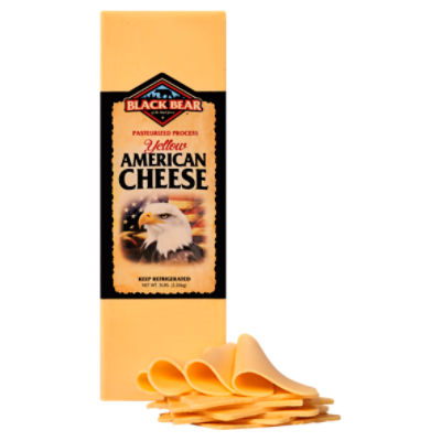 Black Bear Yellow American Cheese, 1 Pound