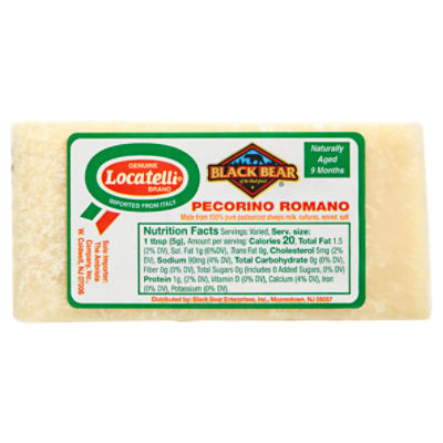 Black Bear Locatelli Romano Cheese