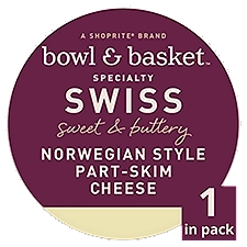 Bowl & Basket Specialty Swiss Sweet & Buttery Norwegian Style Part-Skim Cheese