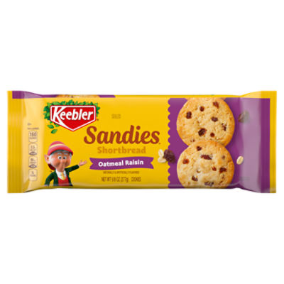 Keebler Sandies Oatmeal Raisin Shortbread Cookies, 9.8 oz Fairway