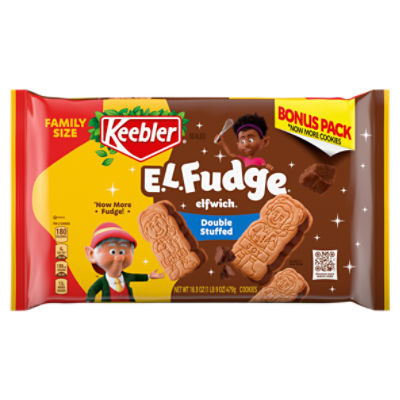 Keebler E.L. Fudge Elfwich Double Stuffed Cookies Family Size, 16.9 oz