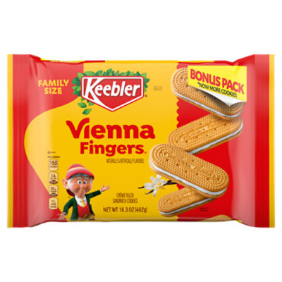 Keebler Vienna Fingers Crème Filled Sandwich Cookies Family Size, 16.3 oz