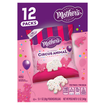 Mother's The Original Circus Animal Frosted Cookies, 1 oz, 12 count