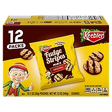 Keebler Fudge Stripes Minis Original Cookies, 1 oz, 12 count