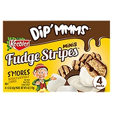 Keebler Fudge Stripes Dip' Mmms Minis S'mores, 1.5 oz, 4 count