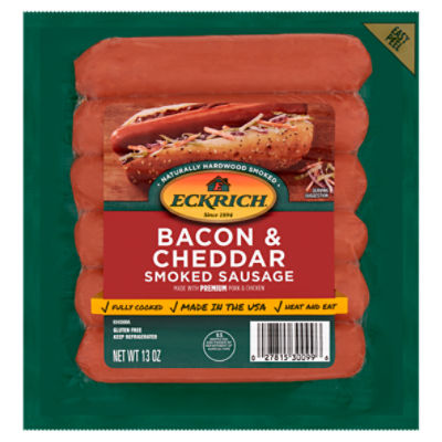 Eckrich Bacon & Cheddar Smoked Sausage, 13 oz