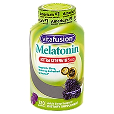 Vitafusion Extra Strength Melatonin Natural Blackberry Flavor 5 mg, Gummies, 120 Each