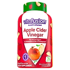 Vitafusion Apple Cider Vinegar Gummy Vitamins Dietary Supplement, 75 count
