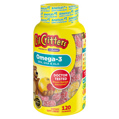 Vitafusion L il Critters Omega 3 EPA DHA ALA Gummies Dietary