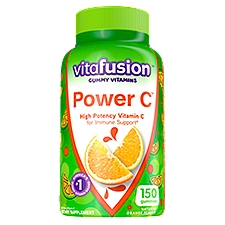 Vitafusion Power C Adult Vitamins Natural Orange Flavor Gummies, 150 count, 150 Each