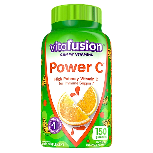 Vitafusion Power C Adult Vitamins Natural Orange Flavor Gummies, 150 count